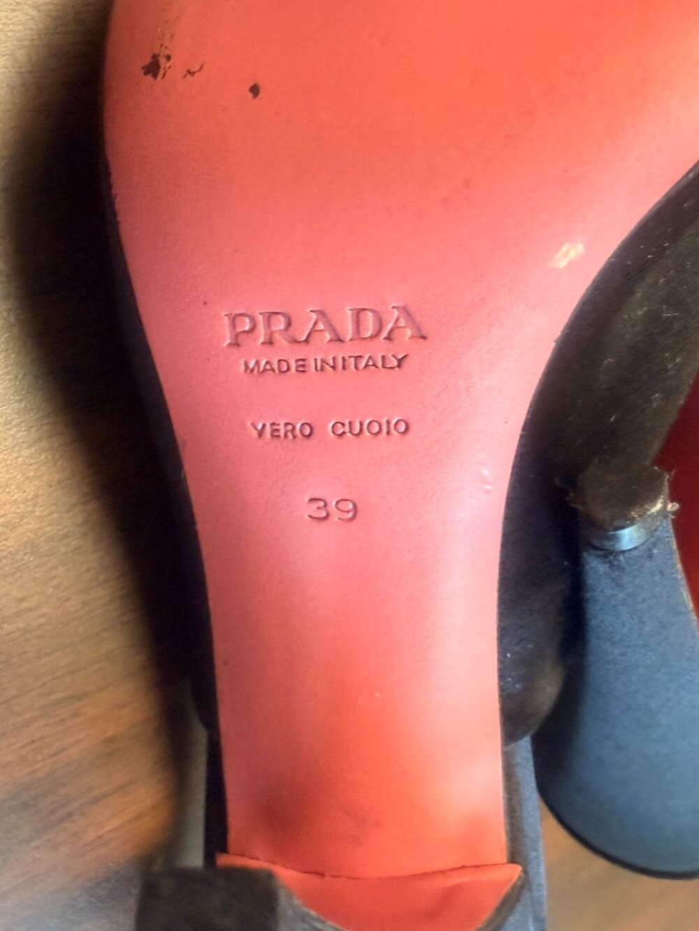 Black Prada Pointy Open Toe Satin Mule Heel size Size EU 39 - Picture 6 of 7